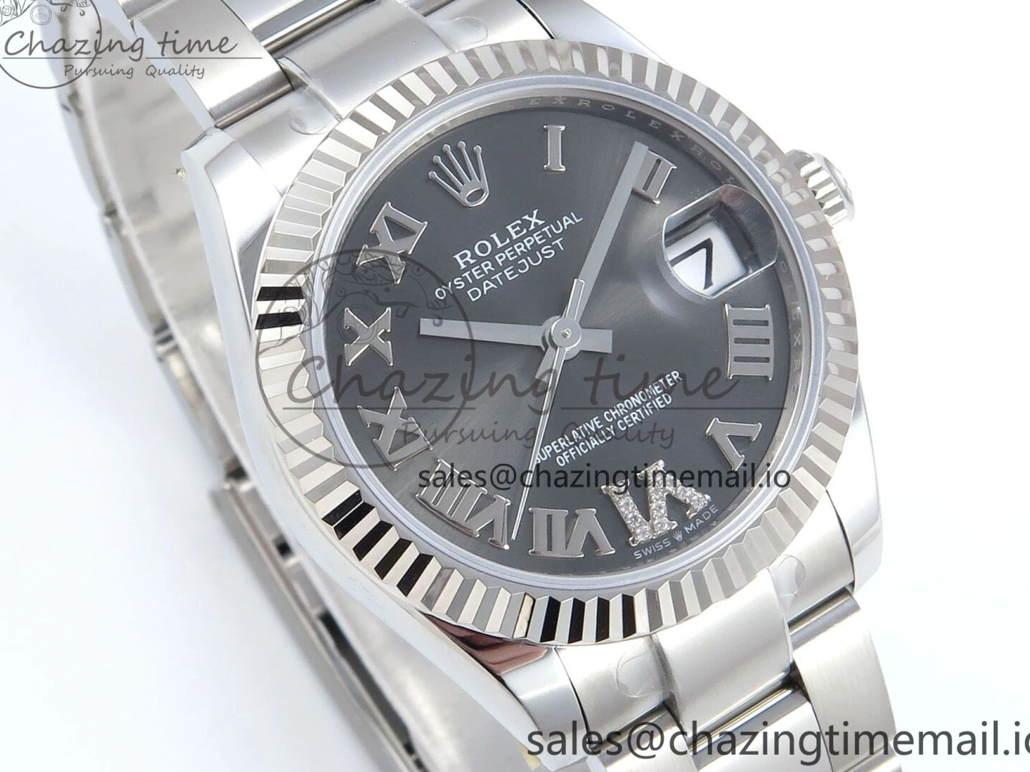 Edition Gray ARF Diamonds Roman Best 904L 2688 31 on 1:1 Oyster 278274 DateJust Bracelet ETA Steel Dial SS 1218